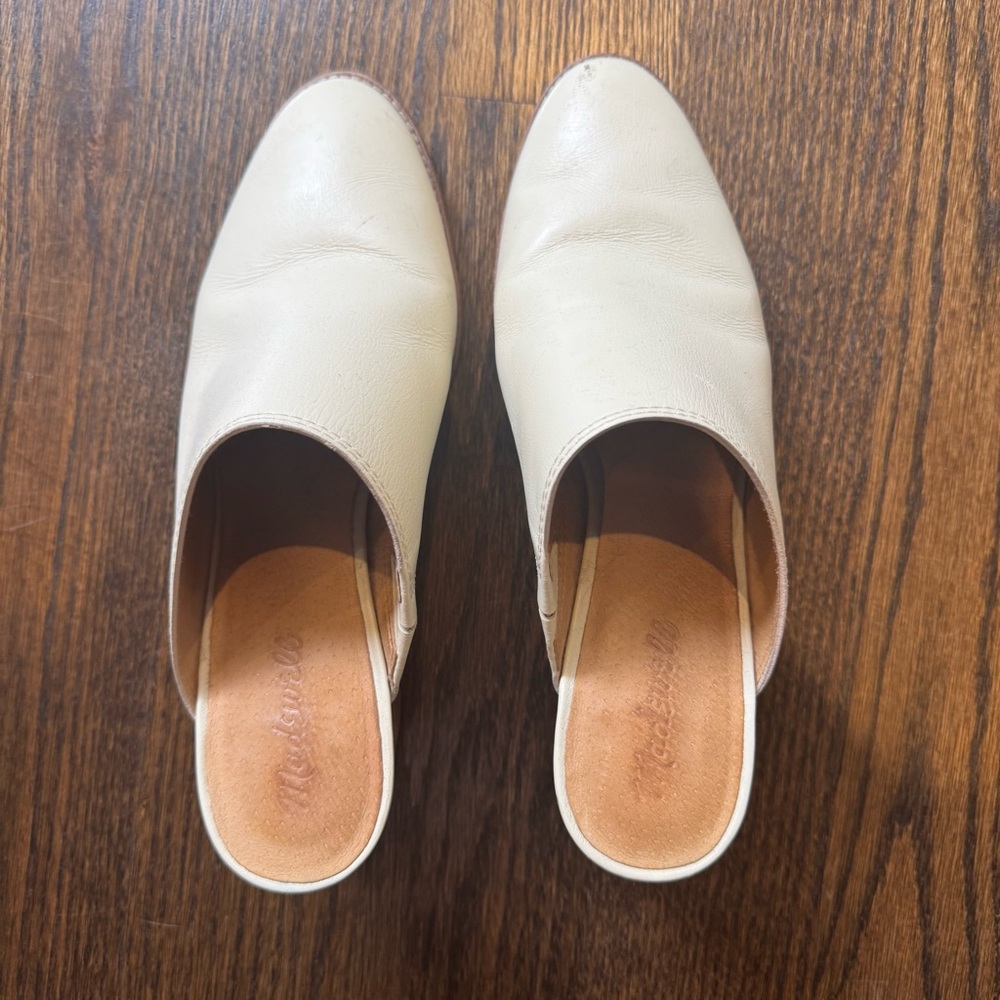 Madewell Harper Mule in Vintage Canvas Cream - size 8.5